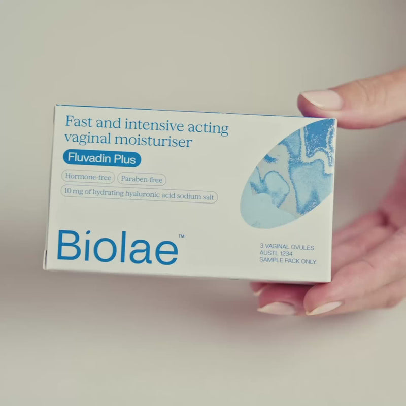 Video of unboxing of the fast and intensive acting vaginal moisturiser by Biolae